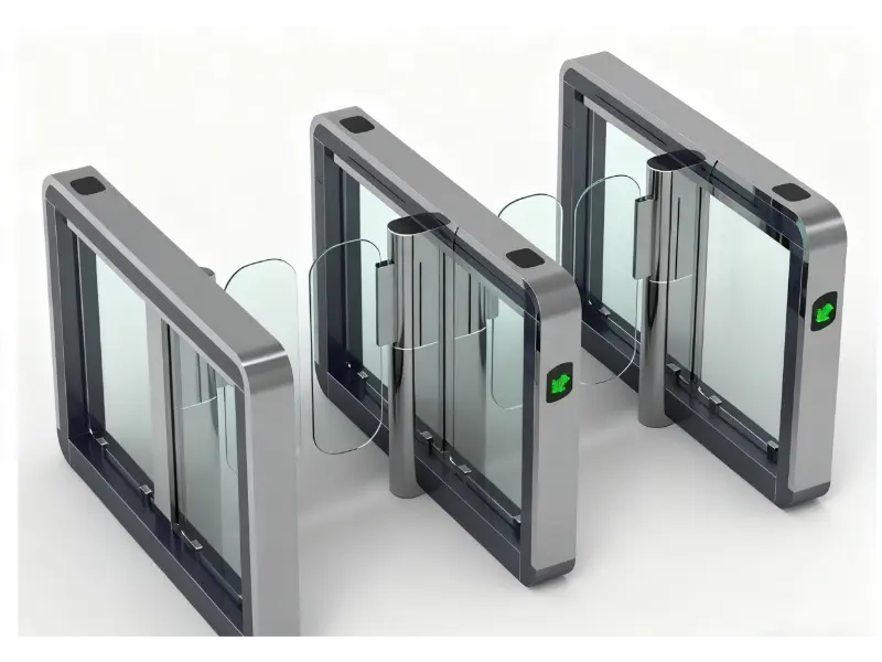 Glass swing turnstile